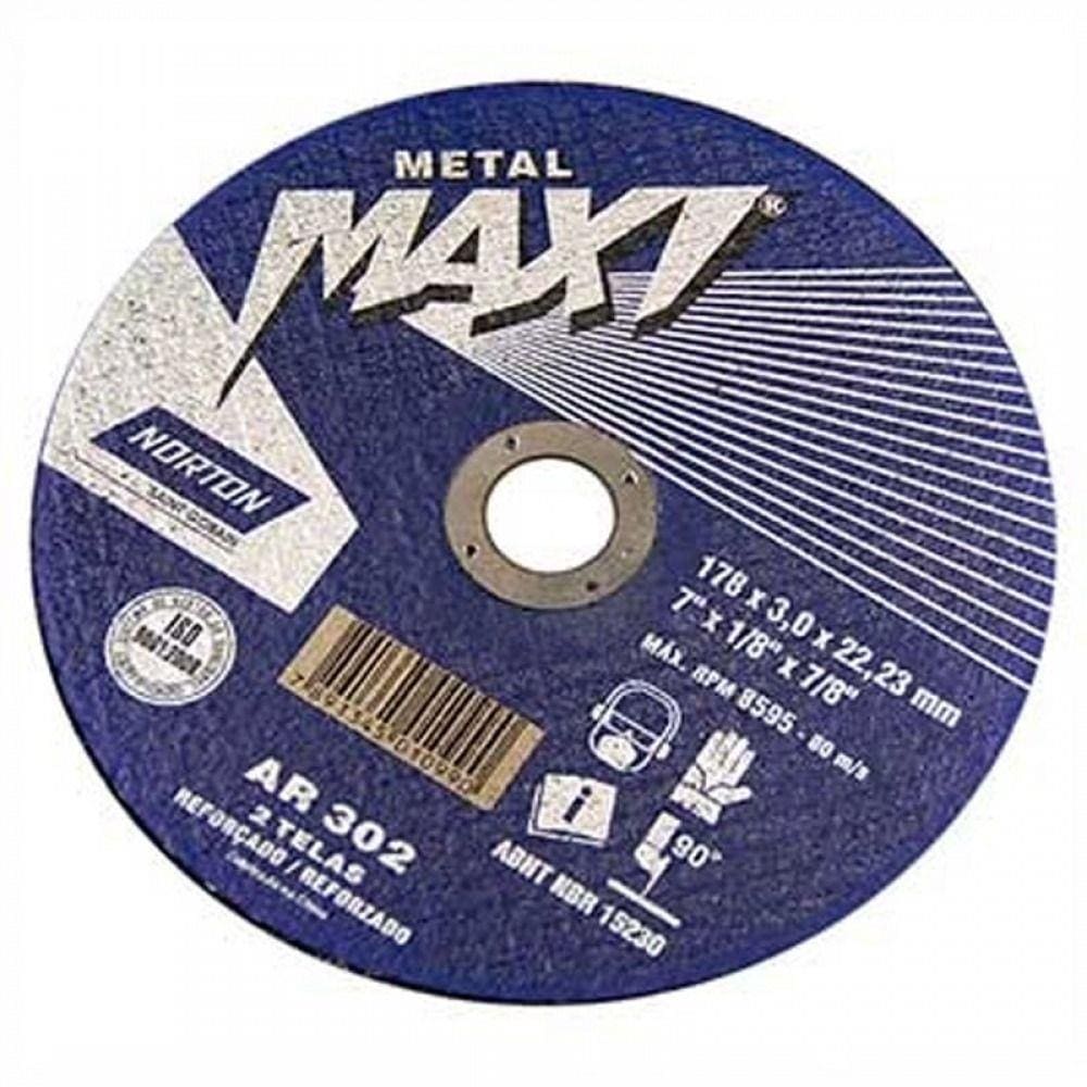 Disco de Corte - 7 X 1/8 X 7/8 - 2 Telas - Norton