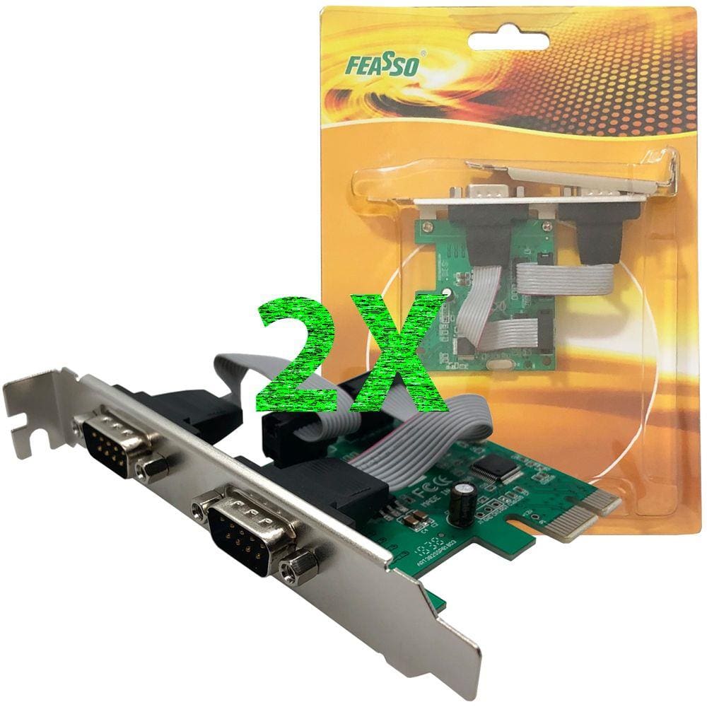 KIT c/ 02 Placa Pci Express X1 Multiserial C/ 2 Ser. Low Pro