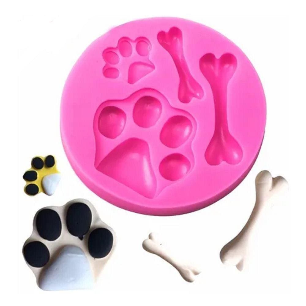 Molde De Silicone Cachorro Pata, Ossos