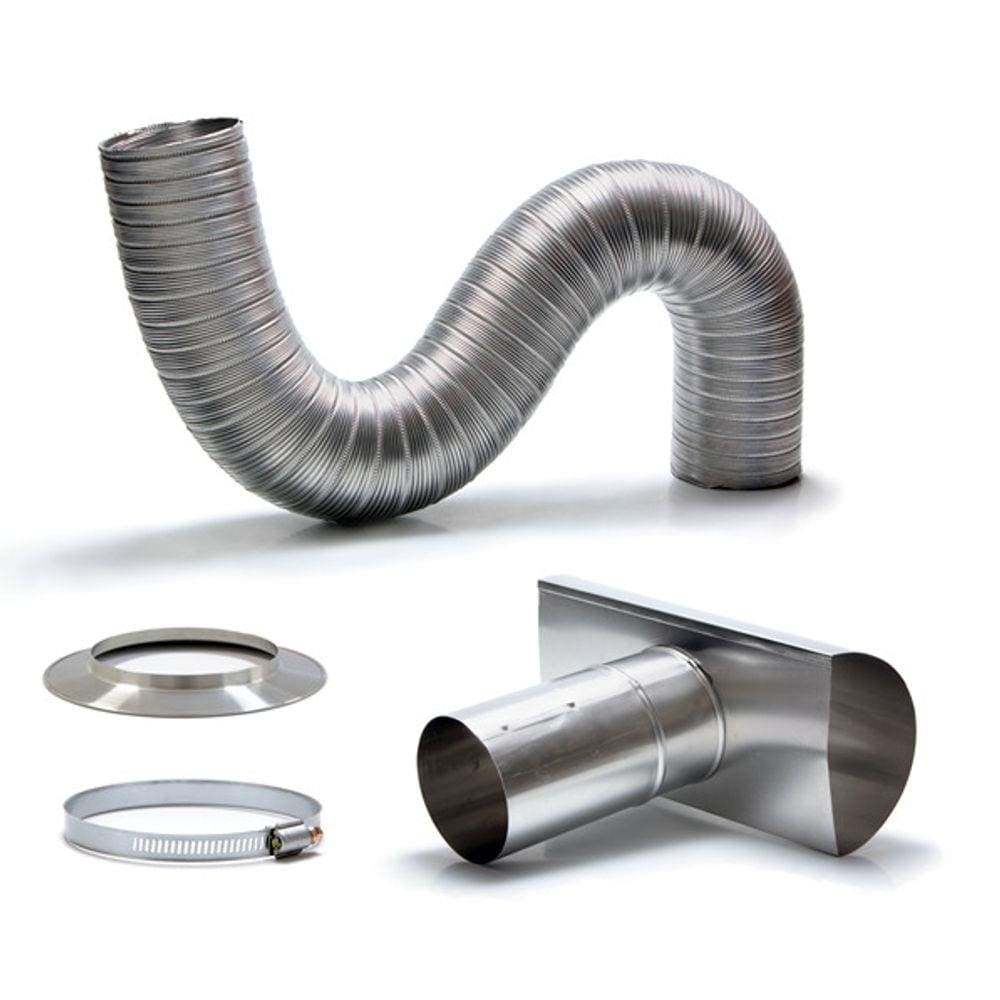 Kit Chaminé em Alumínio com Flexível Corrugado de 3,0mx100mm