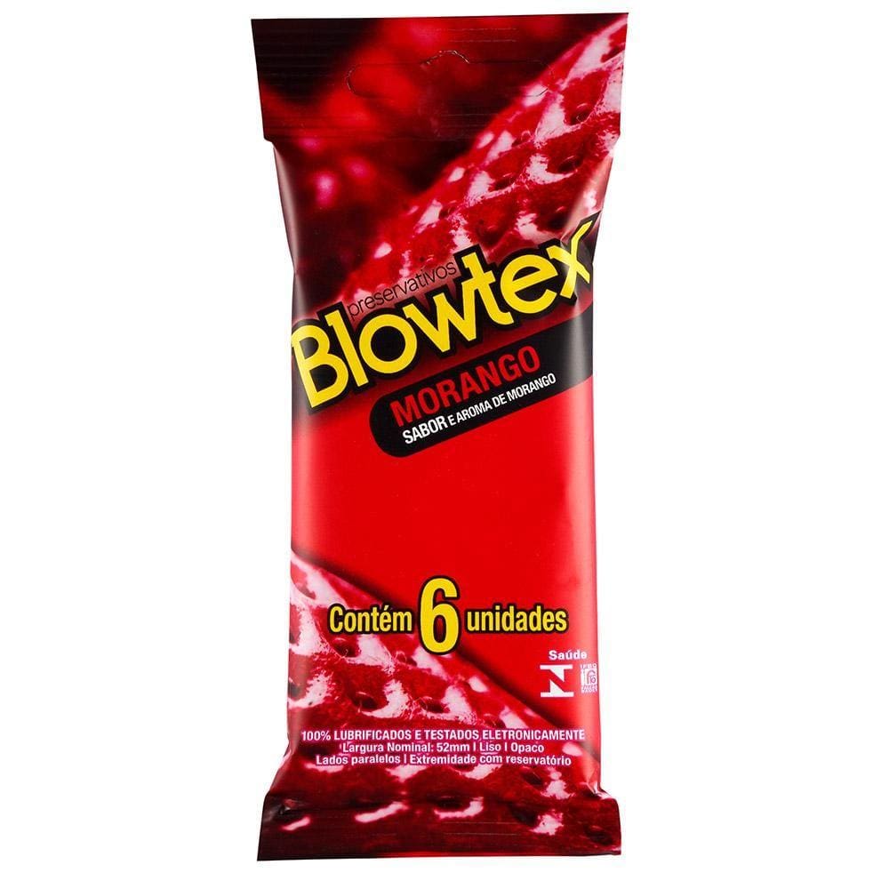 Preservativo Blowtex Morango 6 Unidades