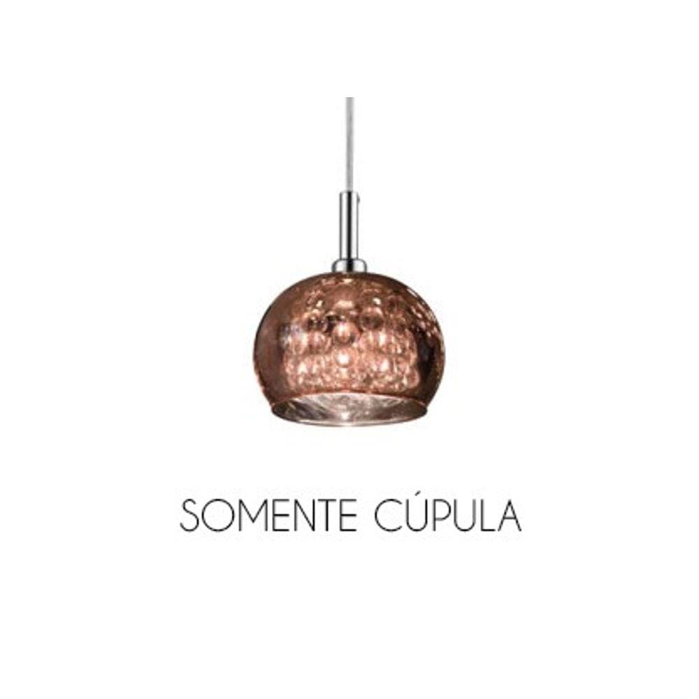 Cúpula De Vidro Cobre Do Pendente HO7613CO ou HO7616CO 13cm Bella - Somente a Cúpula