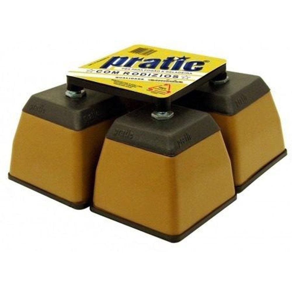 Pé Geladeira/fogão/freezer Plastico Caramelo - Até 380k