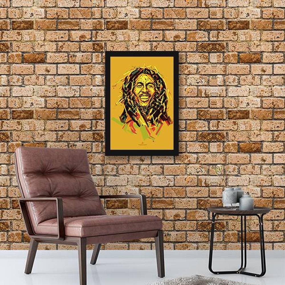 Quadro Decorativo Bob Marley Amarelo