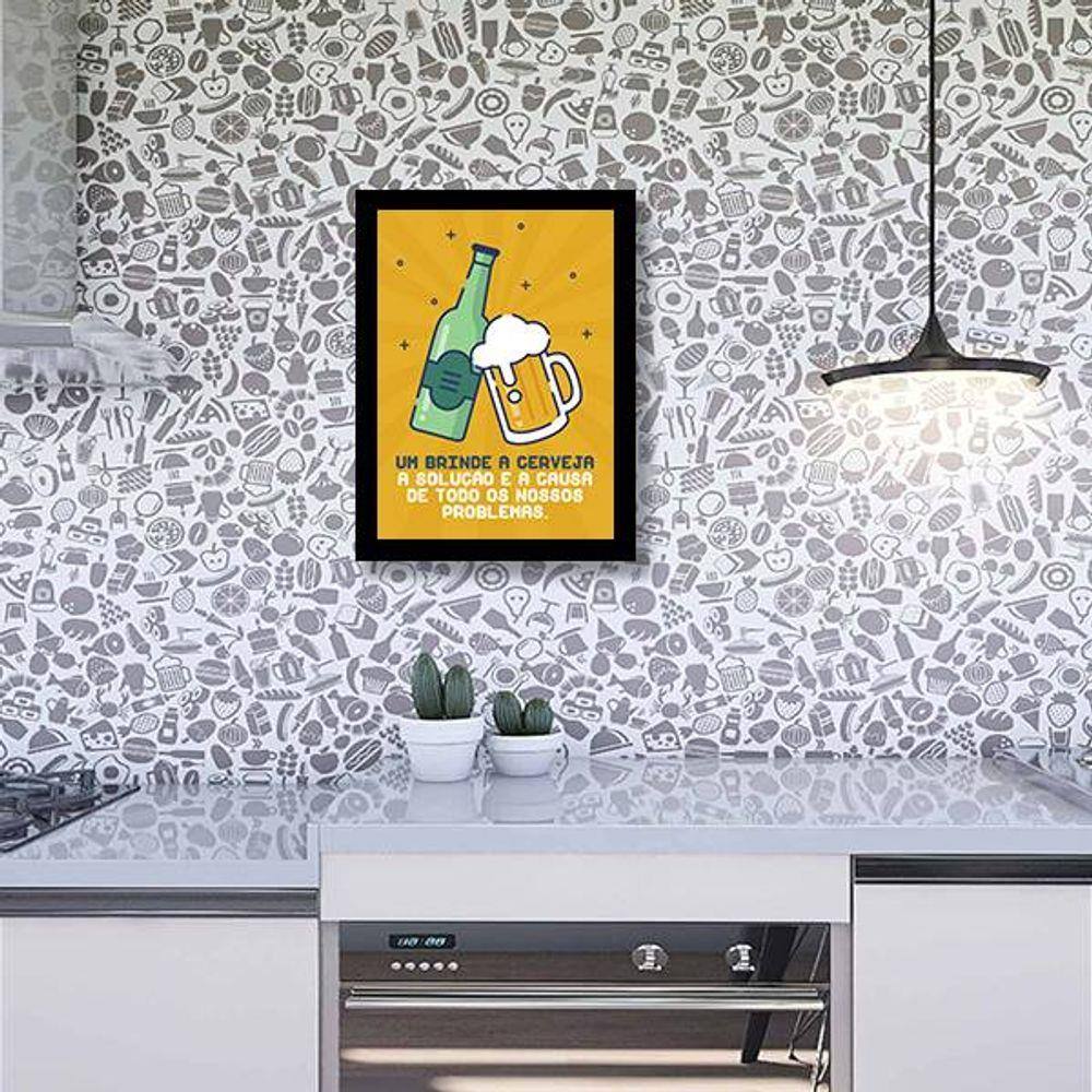 Quadro Decorativo Brindando A Cerveja