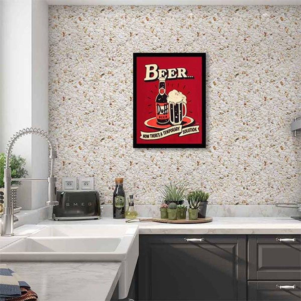 Quadro Decorativo Duff Beer Temporary Solution