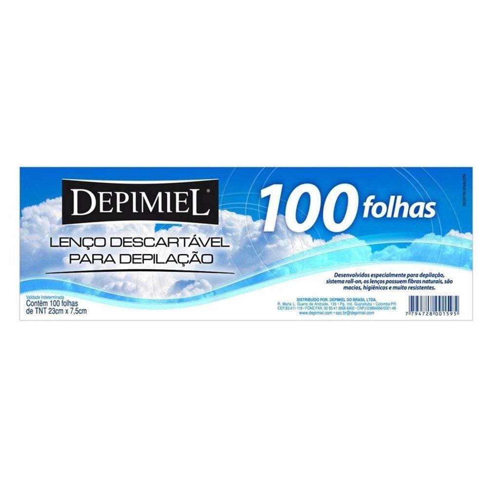 Papel Para Depilação Depimiel Com 100 Folhas