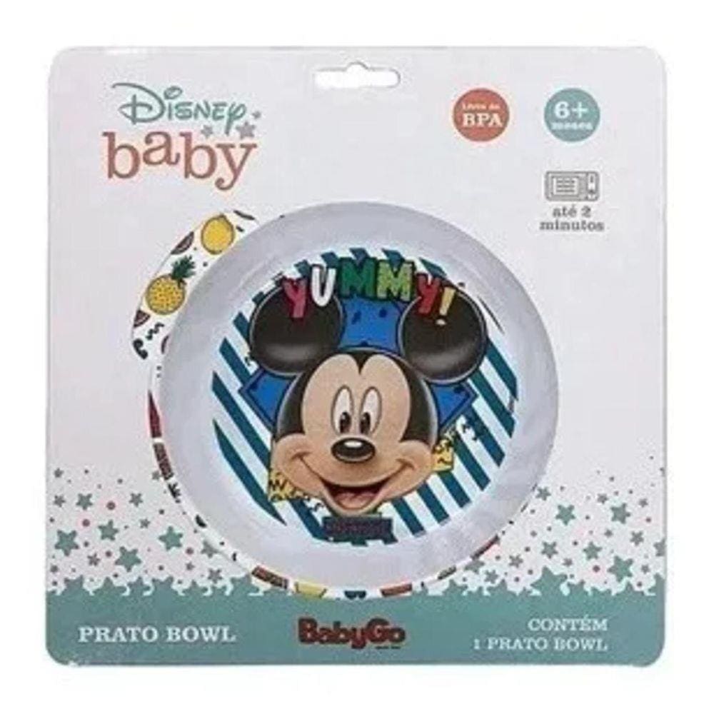 Prato Bowl Decorado Mickey Mouse Disney Baby Babygo 01290