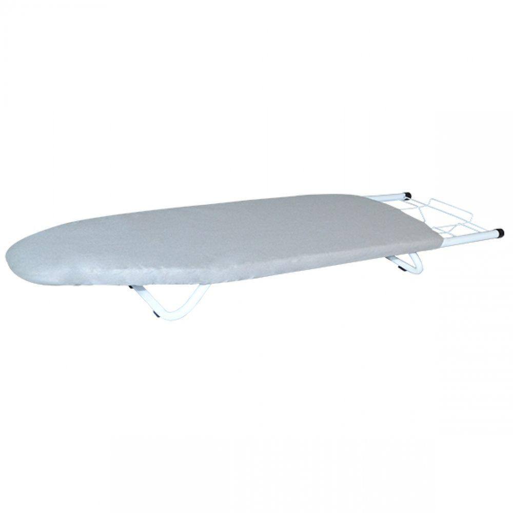 Mesa De Passar Aço Line Portátil C/ Tecido Metalizado