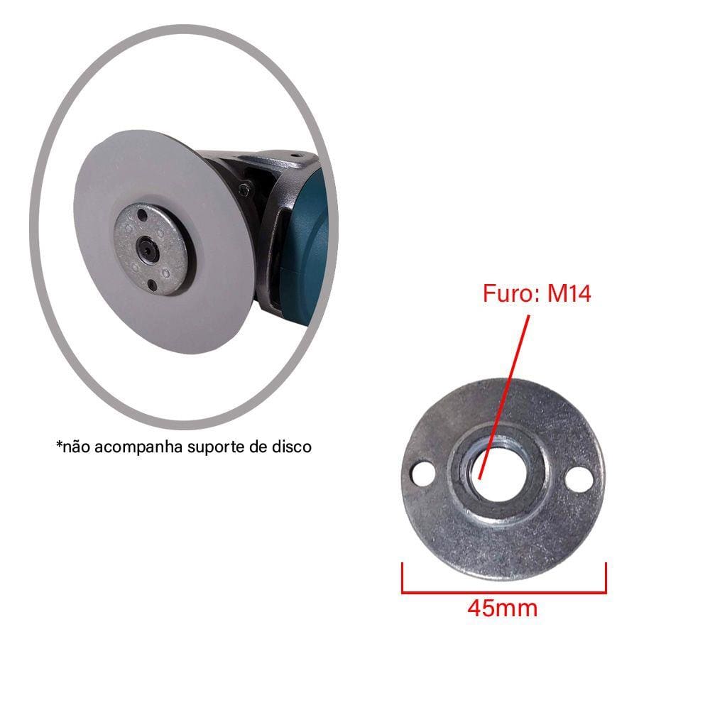 Porca Conica Para Esmerilhadeira 4.1/2” m76 Milkit
