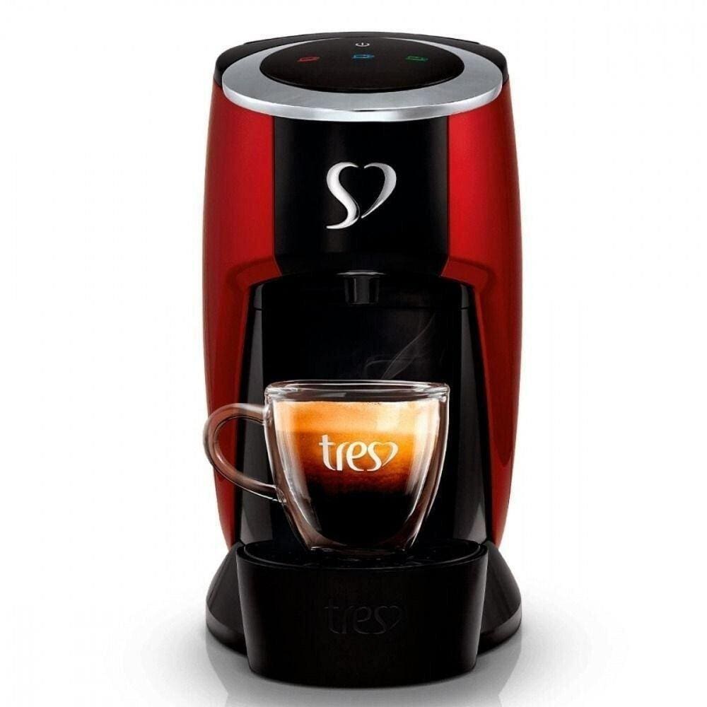 Máquina de Café Espresso TRÊS Touch Vermelha