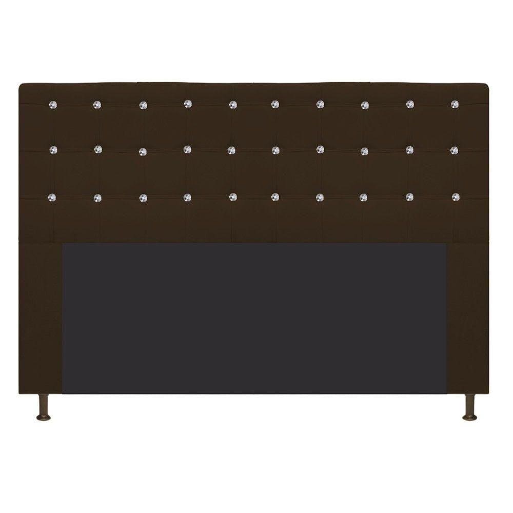 Cabeceira Estofada Dama 160cm Queen Size Marrom