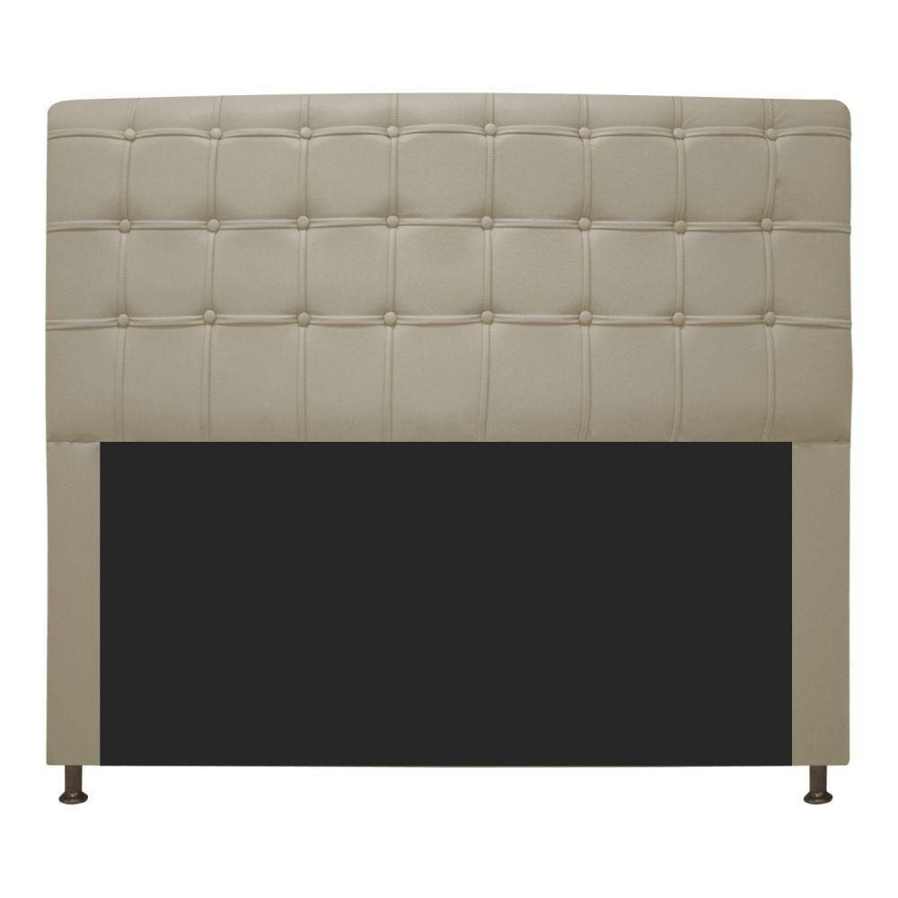 Cabeceira Estofada Dama 160cm Queen Size Bege