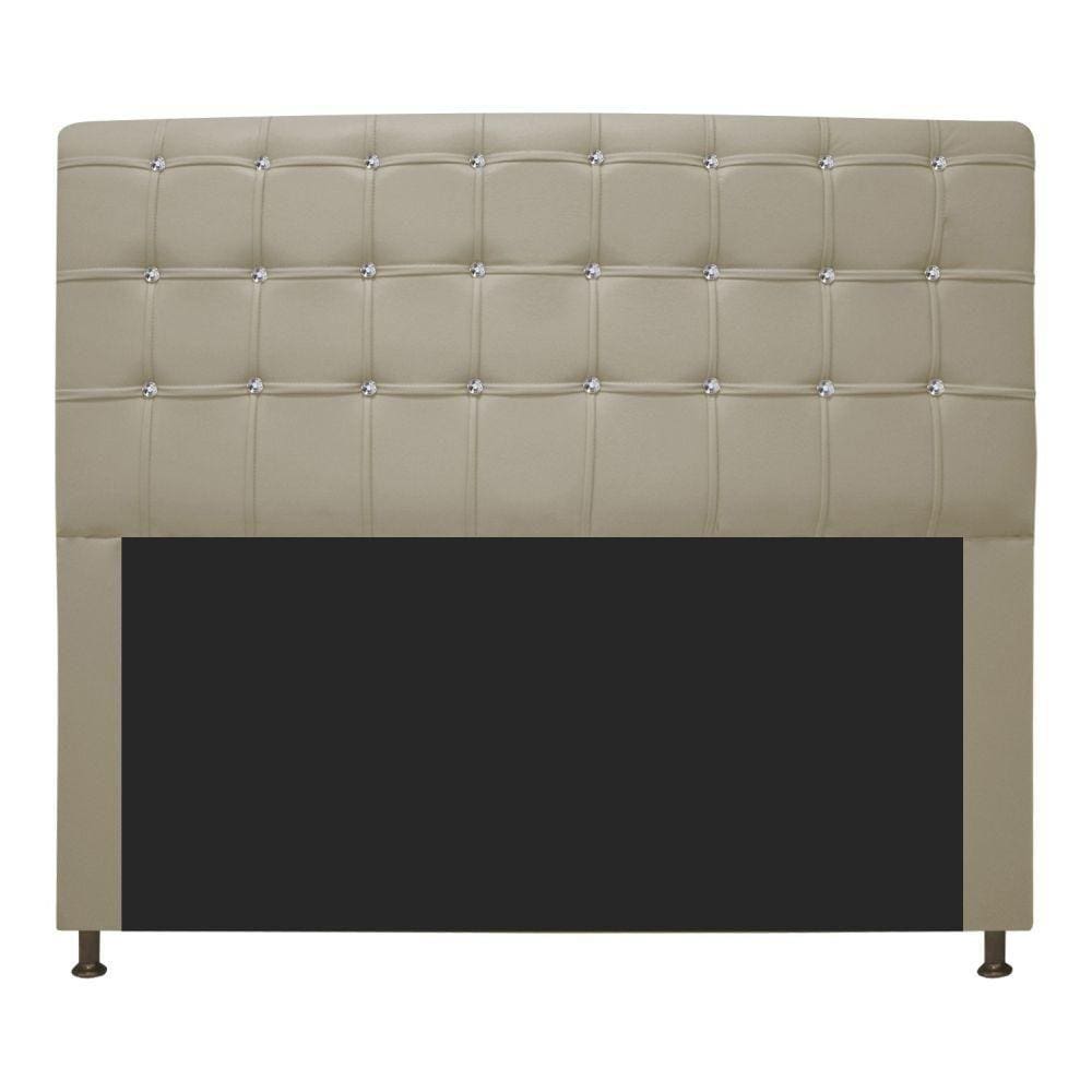 Cabeceira Estofada Dama 140 cm Casal Bege