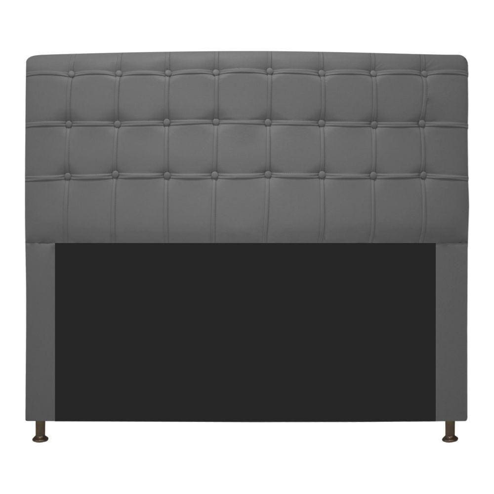 Cabeceira Estofada Dama 195cm King Size Cinza