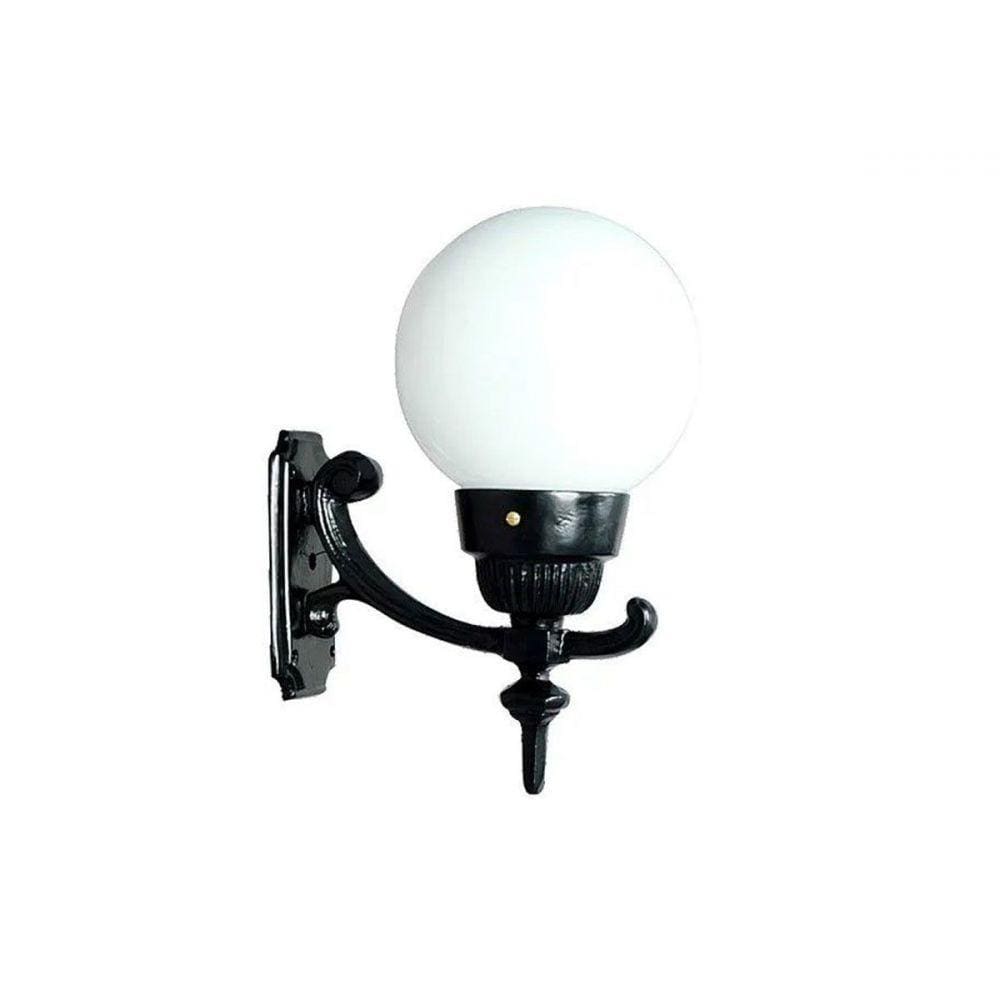 Luminária Globo Pequena 3 com Braço Externa Alumínio 37cm