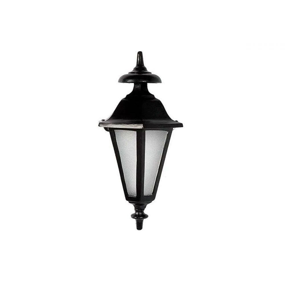 Luminária Colonial Meia Cara Verona em Alumínio e Vidro