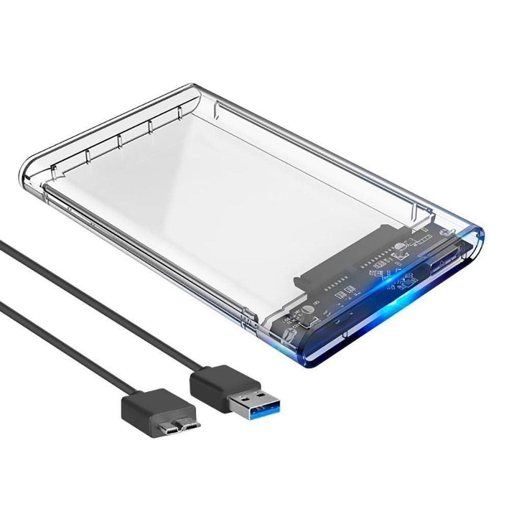 Case Para Hd Transparente Usb 3.0 Transmissão 6gbps