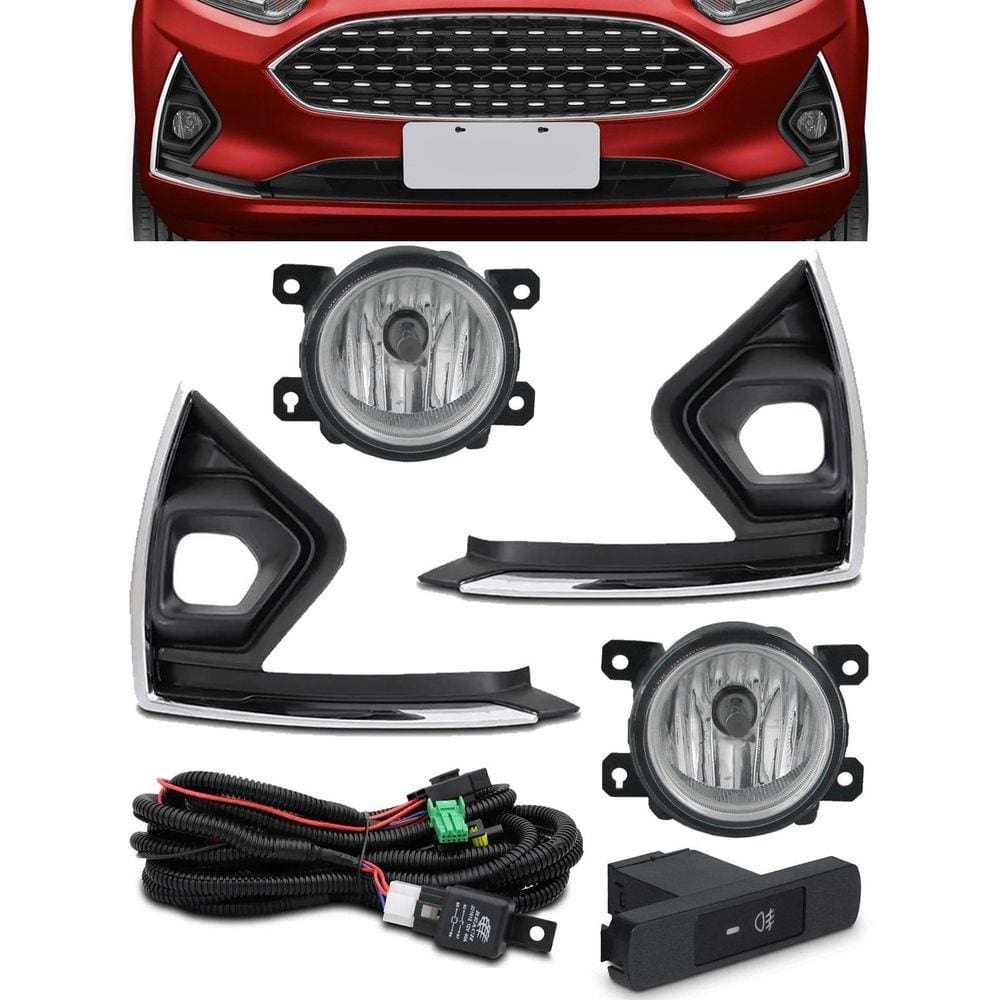 Kit Farol de Milha Neblina Ford Fiesta 2019