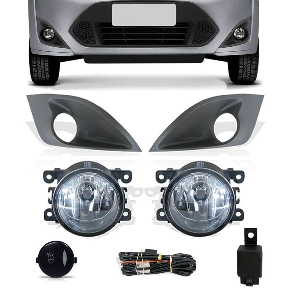Kit Farol De Milha Neblina Ford Fiesta 2011 2012 2013 2014 - Interruptor