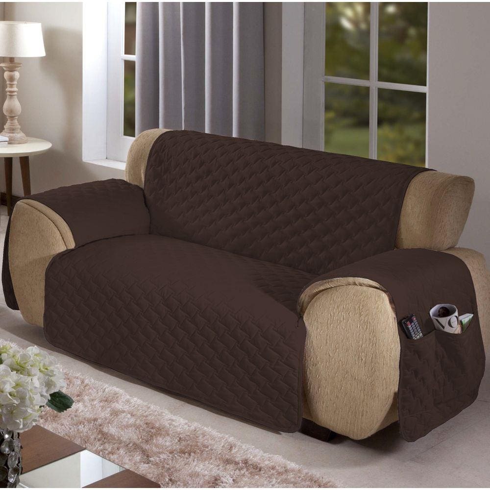 Protetor Para Sofá 3 Lugares Com Bolso Multiuso