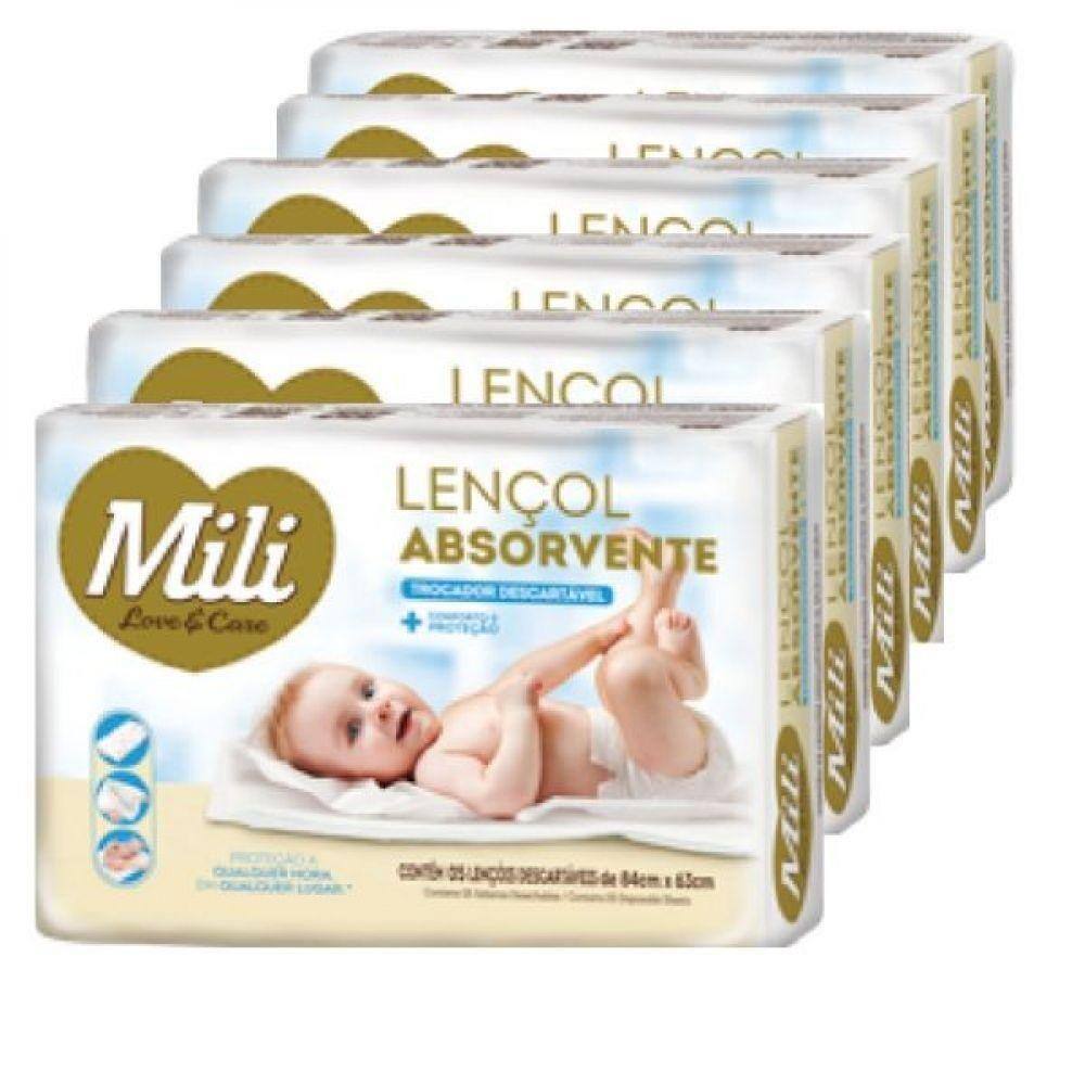 Trocador Descartável Mili Love e Care 6 Pacotes com 5un
