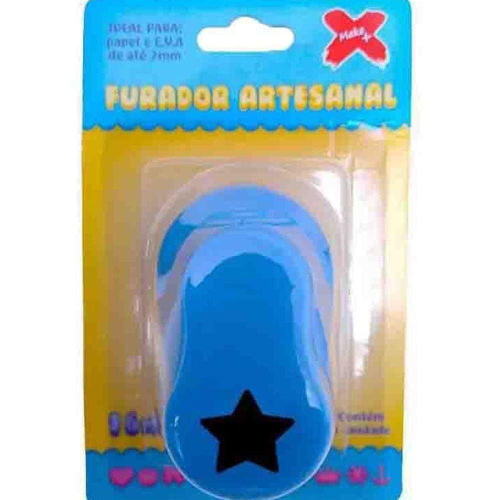 Furador Artesanal Furar Papel E.V.A Decorativo Estrela 16Mm