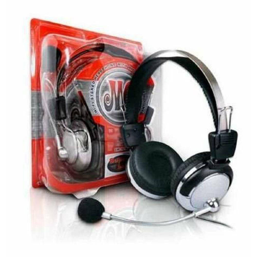 Fone De Ouvido Com Microfone Para PC ou Notebook Prata SM-301MV - Plug-X |  Extra