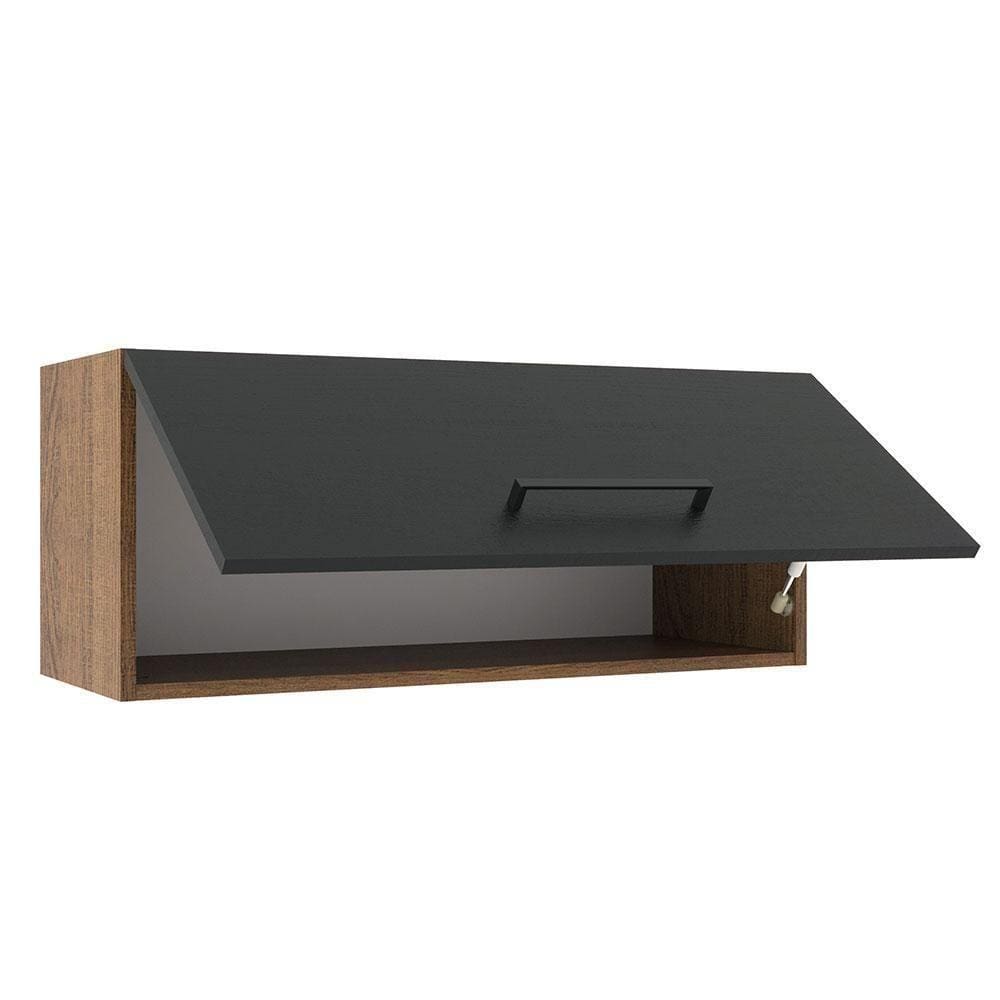 Armário Aéreo Madesa Agata 80cm 1 Porta Basculante Rustic
