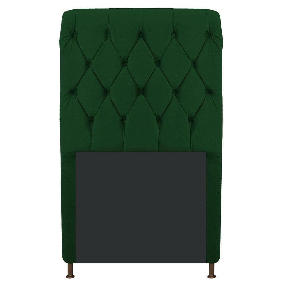 Cabeceira Estofada Cristal 90cm Solteiro Verde