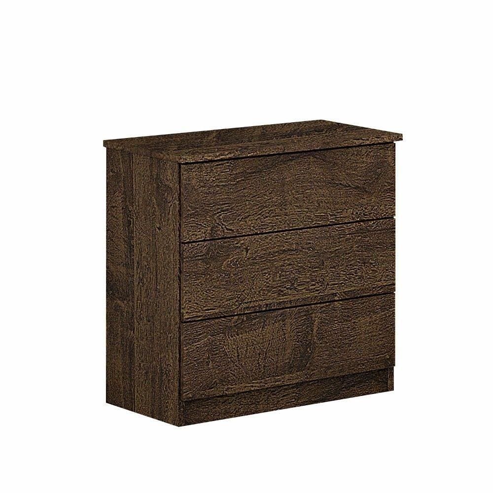 Mesa de Cabeceira 3 Gavetas Móveis Valverde Canion