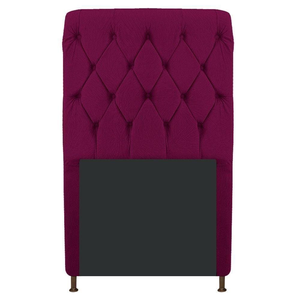 Cabeceira Estofada Cristal 90cm Solteiro Bordô