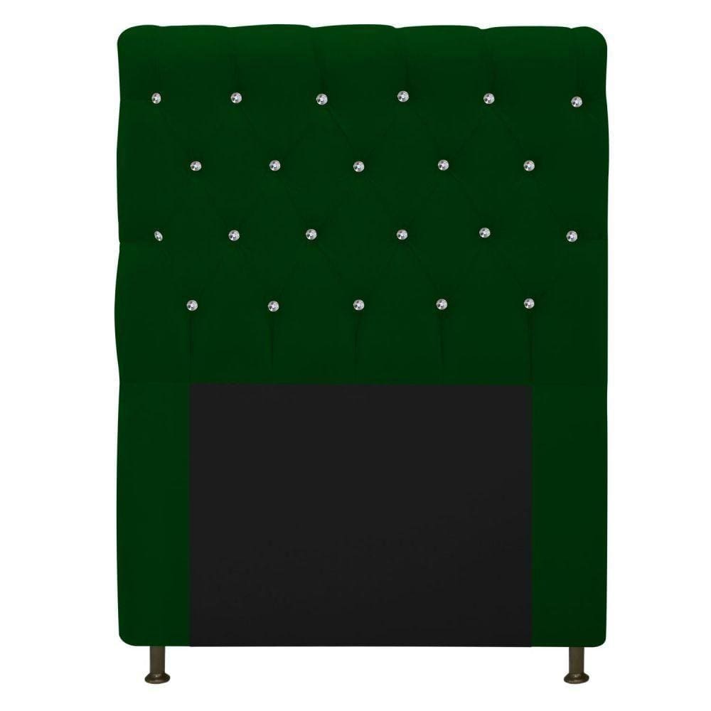 Cabeceira Estofada Cristal 90cm Solteiro Verde