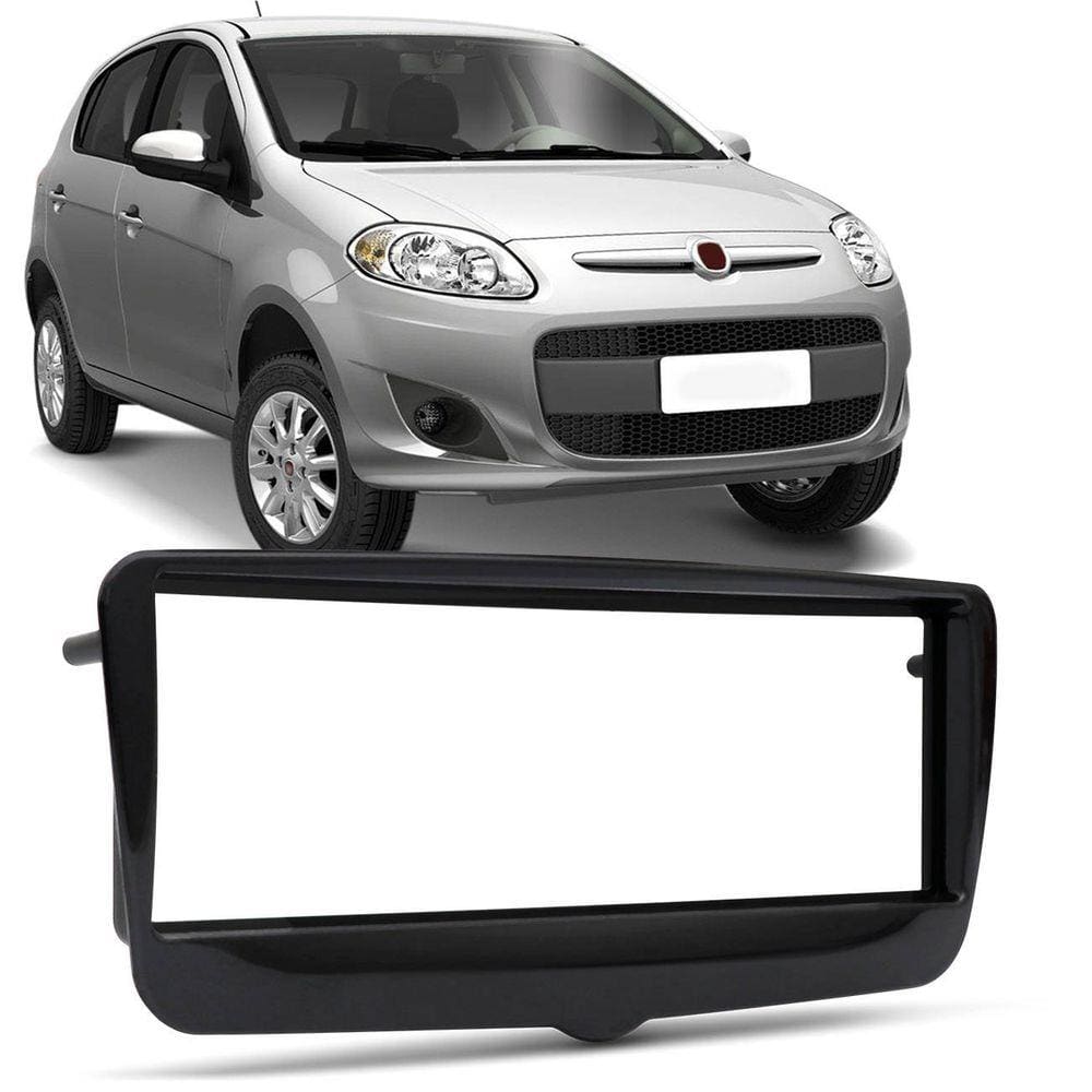 Moldura Painel 1Din Fiat Palio 2012 Grand Gran Siena Black Piano