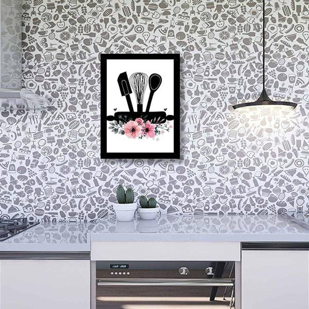 Quadro Decorativo Utensílios de Cozinha