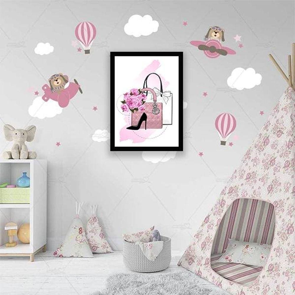 Quadro Decorativo Bolsas com Sapato