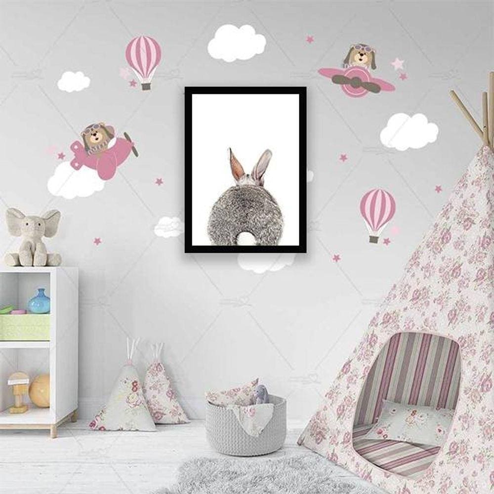 Quadro Decorativo Traseira Coelhinho