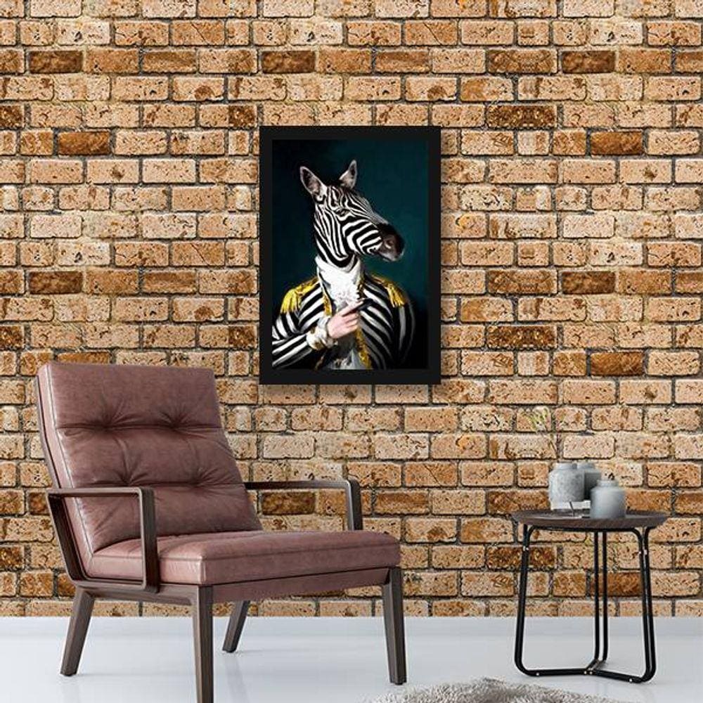 Quadro Decorativo Zebra Nobre