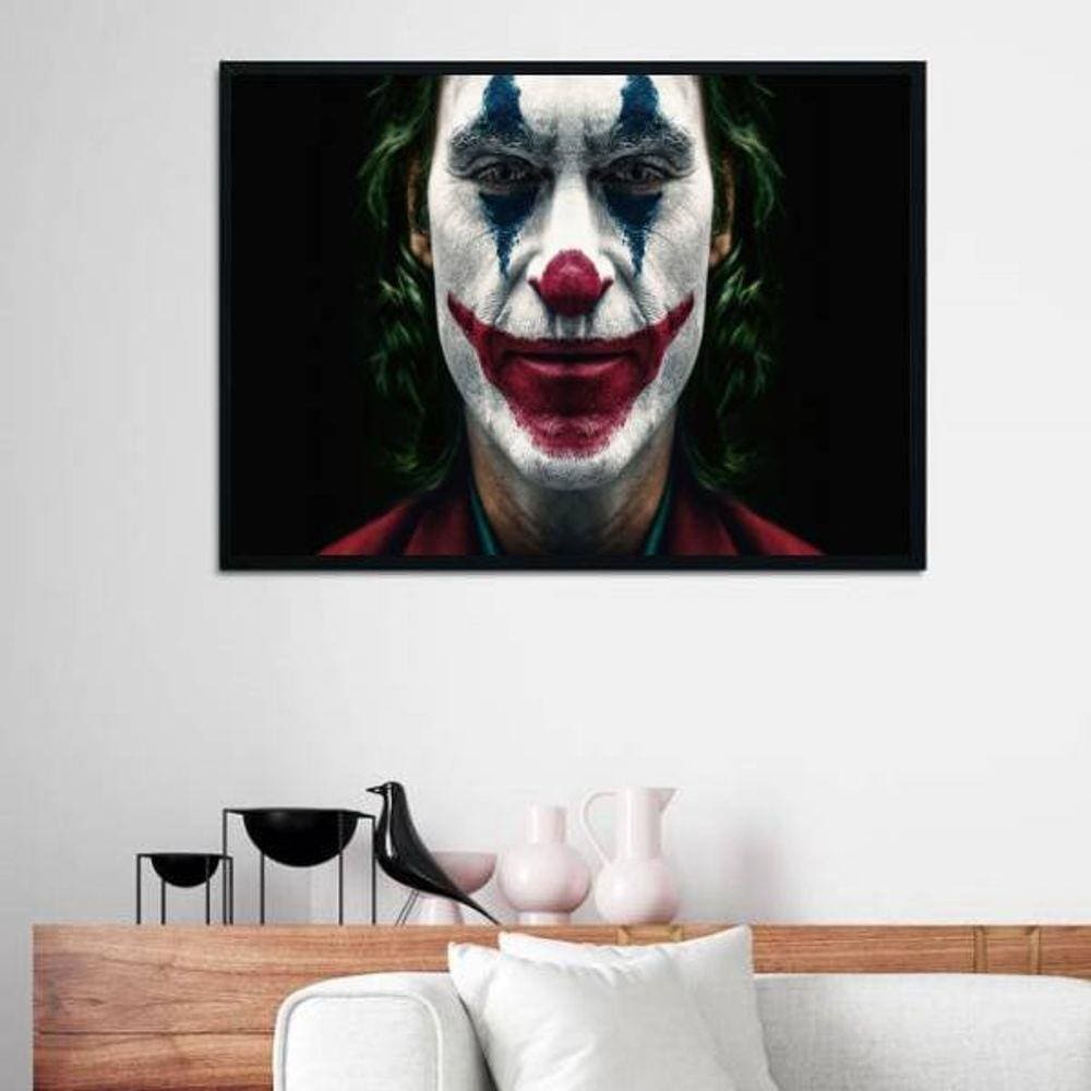 Quadro Decorativo Fotografia Rosto Coringa