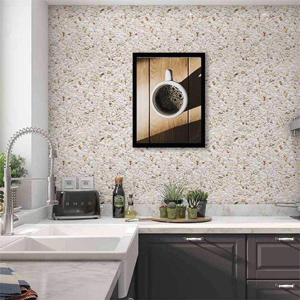 Quadro Decorativo Fotografia Caneca de Café