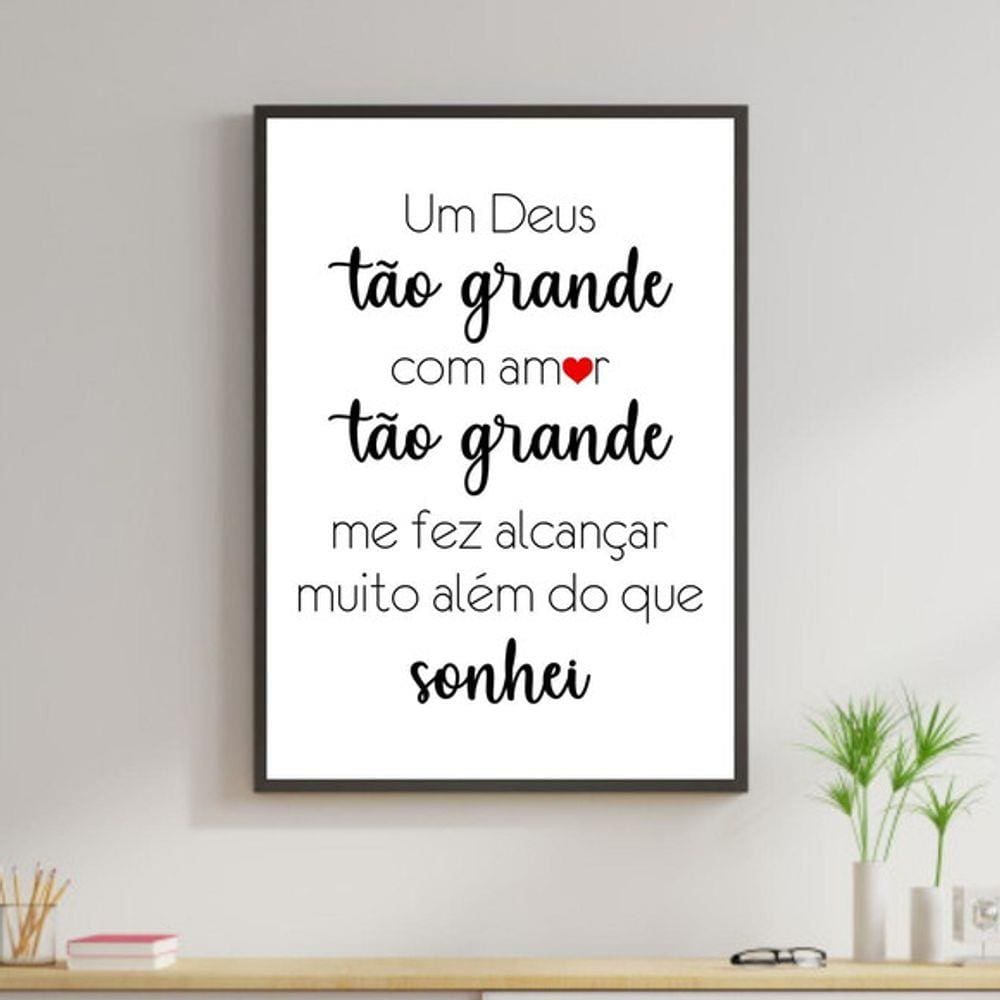 Quadro Decorativo Um Deus Tão Grande