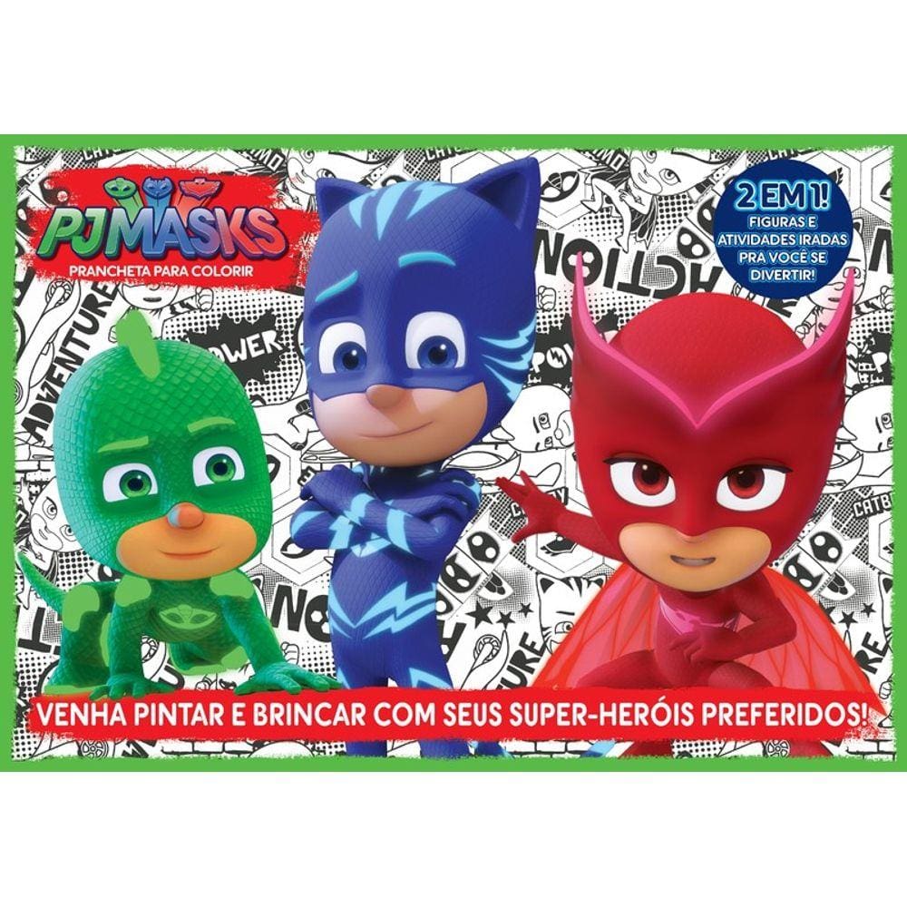 PJ Masks - Prancheta Para Colorir
