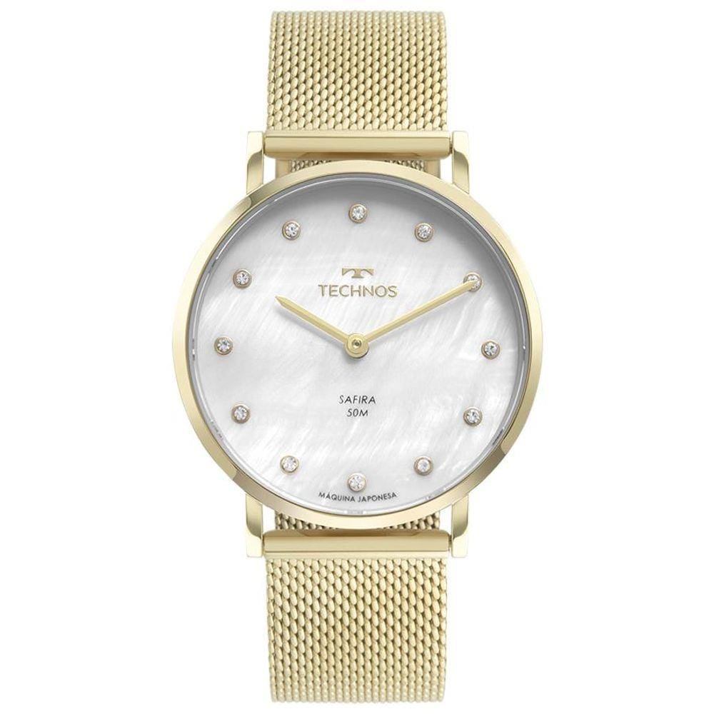 Relógio Technos Feminino Ref: 2025ltu/1b Slim Dourado