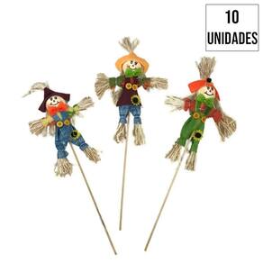 Pick Decorativo Halloween Caveira - 12 Unidades - Extra Festas