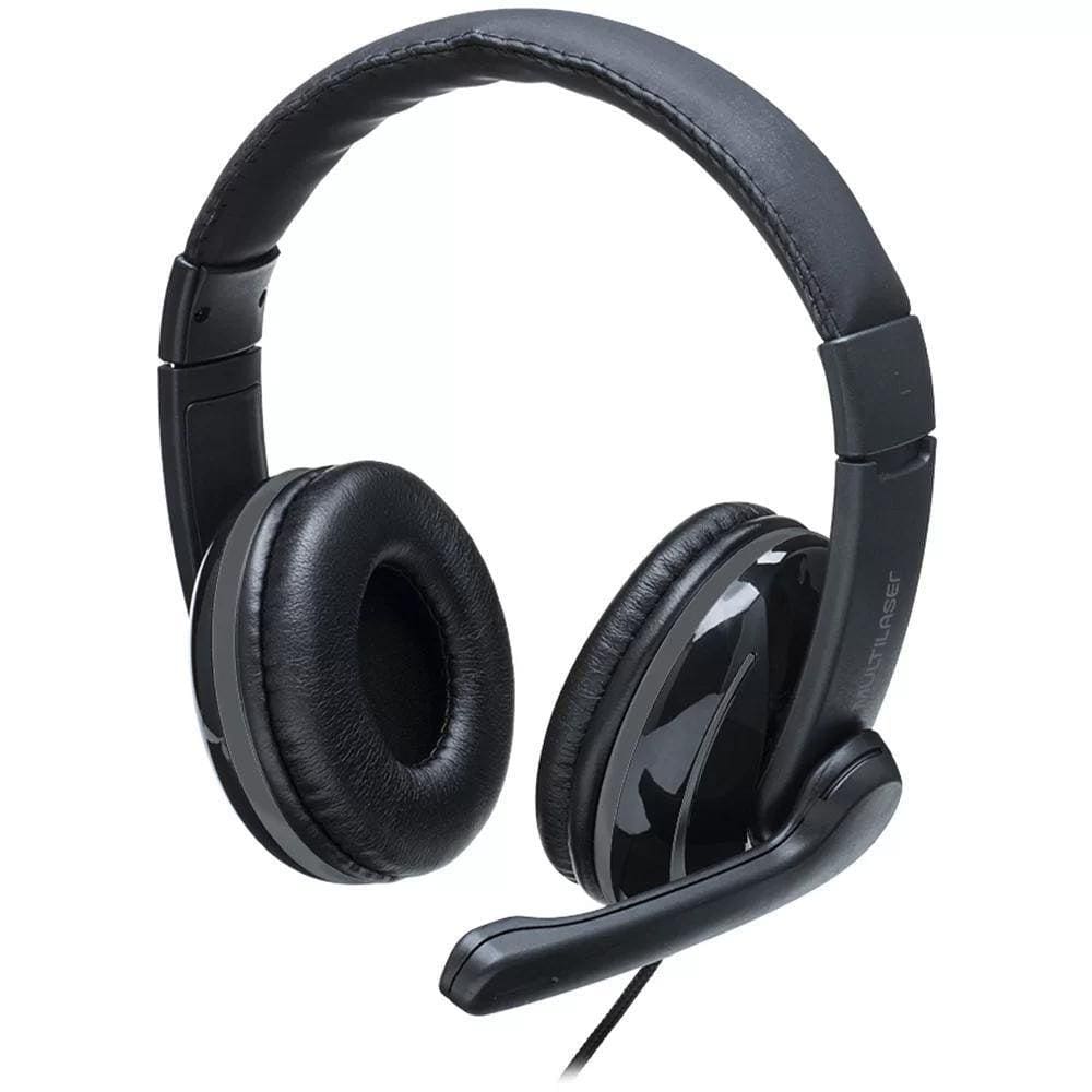 Headset Pro Multilaser Usb Preto/Cinza - Ph317