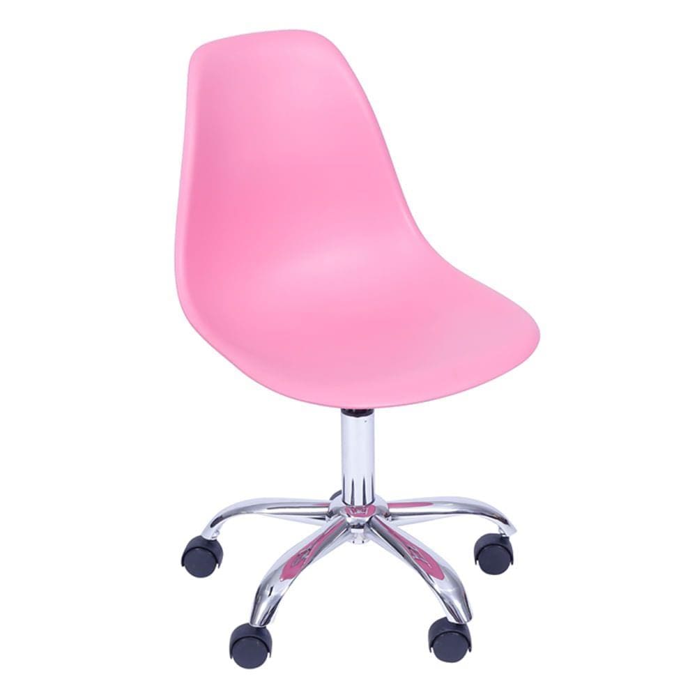 Cadeira para Escritorio Eames Eiffel Giratoria - Rosa