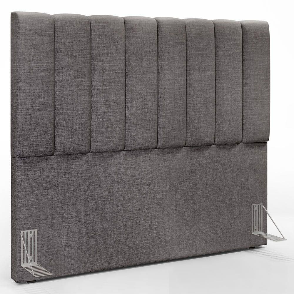 Cabeceira Cama Box Painel Casal 140 cm Dália W01 Linho Cinza Escuro - Lyam Decor