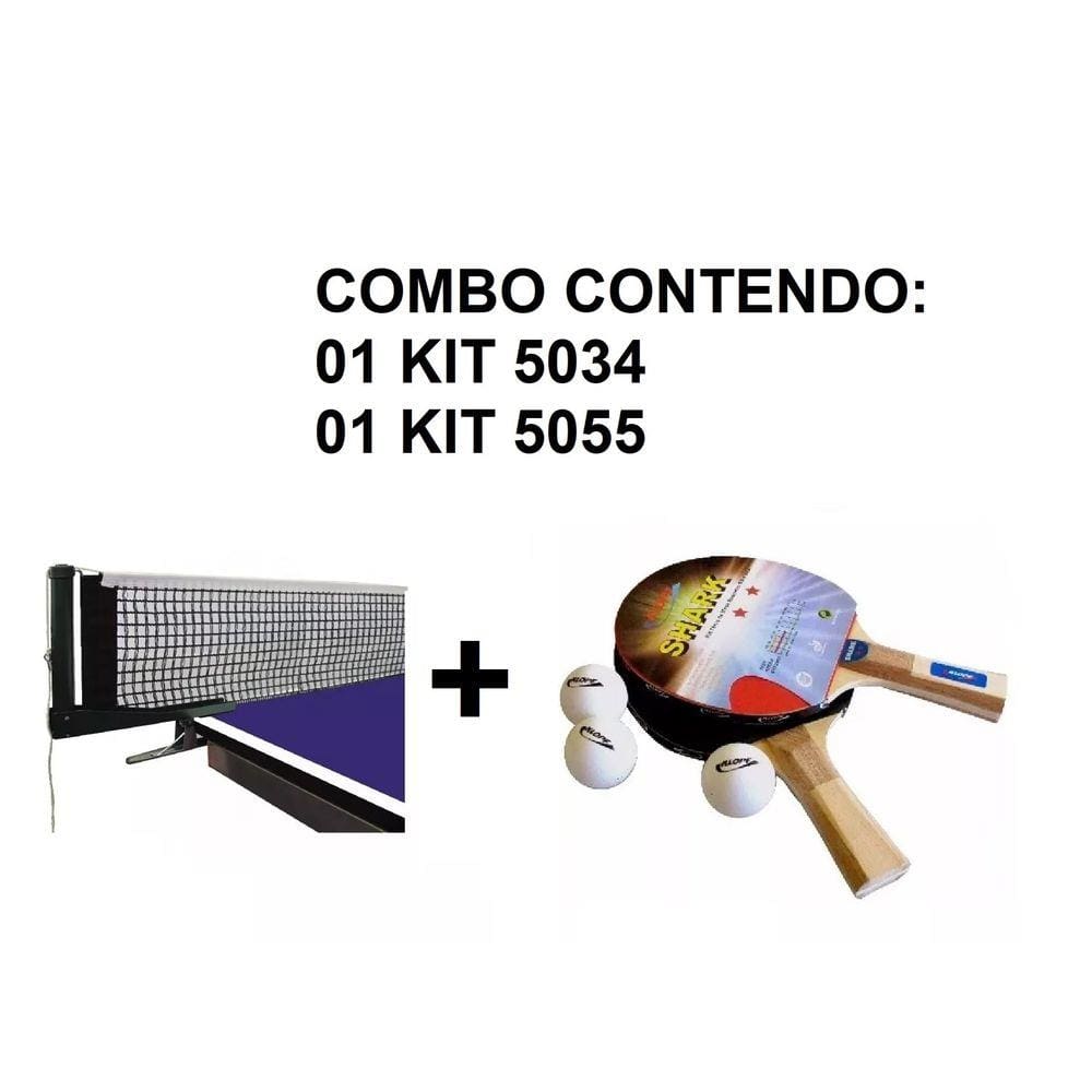 Kit De Tênis De Mesa - Raquetes, Bolinhas, Rede E Suporte Cód. 50345055