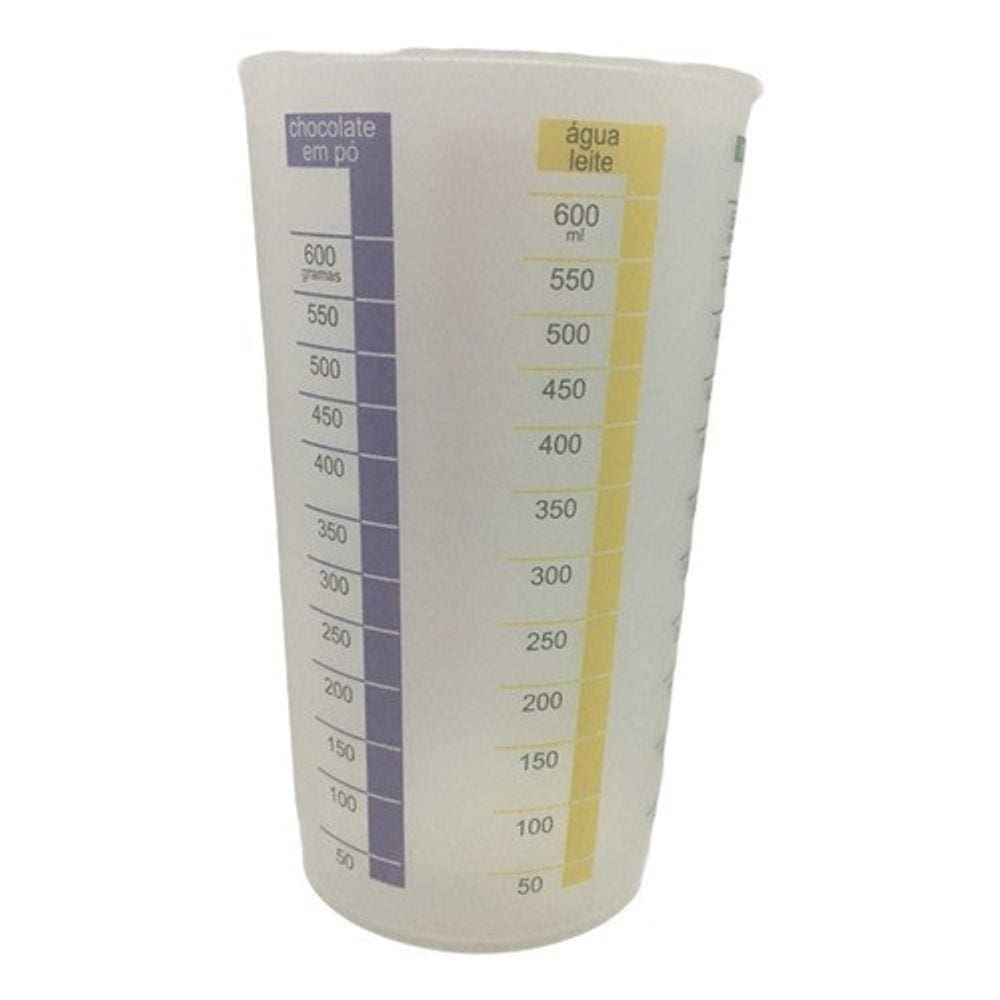 Copo Medidor Dosador Graduado 600 Ml Plástico Polipropileno