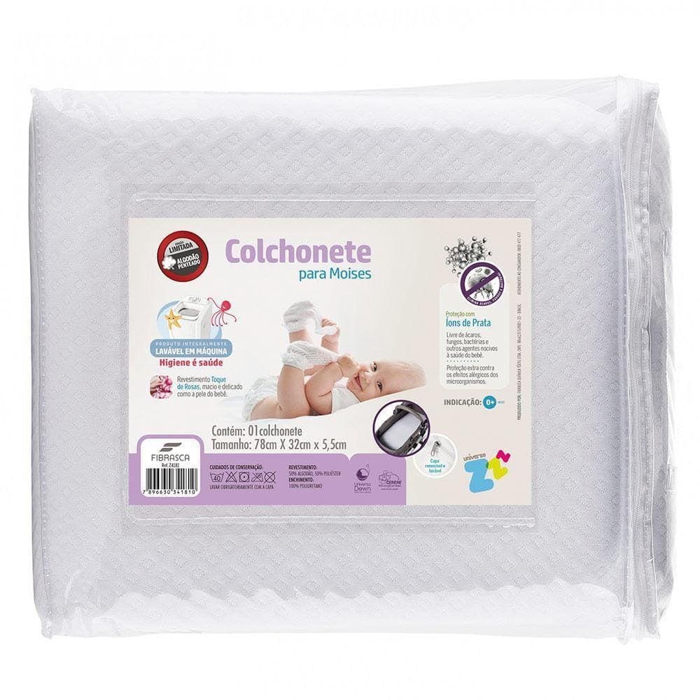 Colchonete Para Moises Baby Látex Lavável Fibrasca